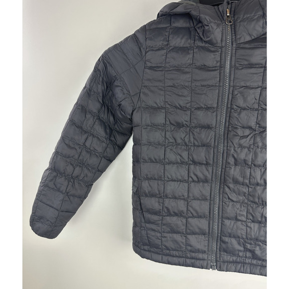 The North Face Boys ThermoBall Hooded Jacket Small 7/8 Full Zip Puffer *Flawed - Picture 4 of 14